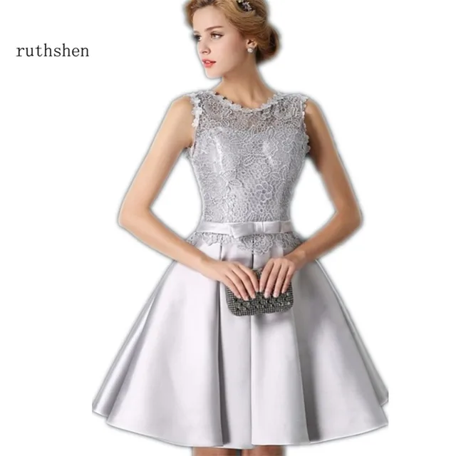 Satin Silver Colored Dresses