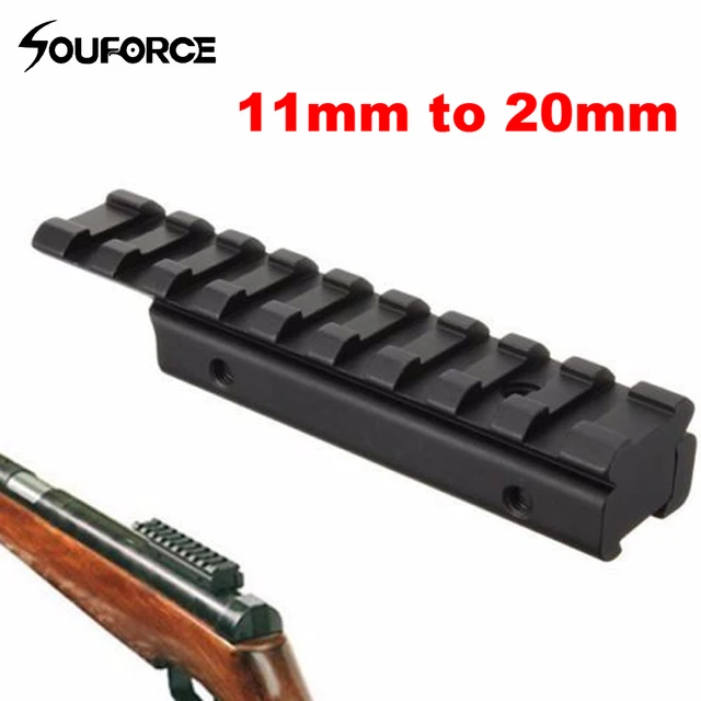 US $3.85 Dovetail Extend Weaver Picatinny Rail Adapter 11mm to 20mm Extensible Tactical Scope Bases Mount fo