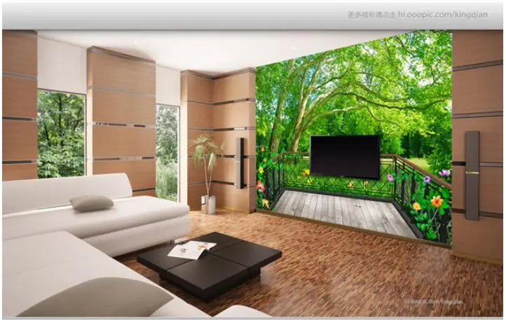 

3d wallpaper custom mural non-woven wall sticker Green pure and fresh and 3 d TV setting wall balcony 3d wall murals wallpaper