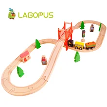 Набор поездов деревянные игрушки Железная дорога 8 типов доступны деревянная железная дорога упаковка поезд игрушки аксессуары игрушки для детей