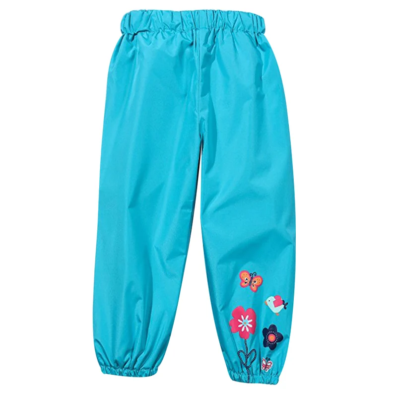 Весенние штаны для девочек детские штаны высококачественные водонепроницаемые штаны для девочек зимние леггинсы с цветочным принтом для маленьких девочек