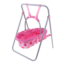 Куклы розового цвета Playset Baby Carrier Seat Swing Baby Doll аксессуар кукольный домик украшение детская мебель игрушки Дети ролевые игры игрушки