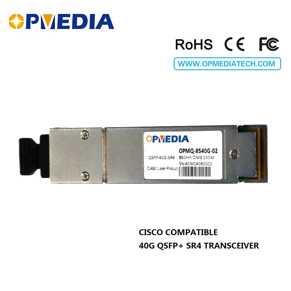 

Low price!compatible with cisco Four channel 40G QSFP+ 850nm OM3 100m Transceiver,40G QSFP+ SR4 DDM OM3 100m optical Module