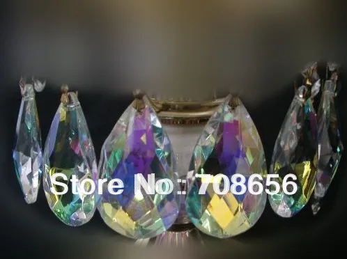 

150 PCS 50MM AB CRYSTAL GLASS ALMOND LAMP CHANDELIER PRISM X'MAS WEDDING PENDANT HANGING LAMP PARTS