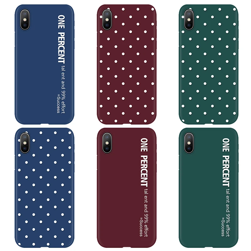 Винно красный Ploka Dots чехол для телефона iPhone XS Max XR 8 7 6 6S Plus Модный стильный