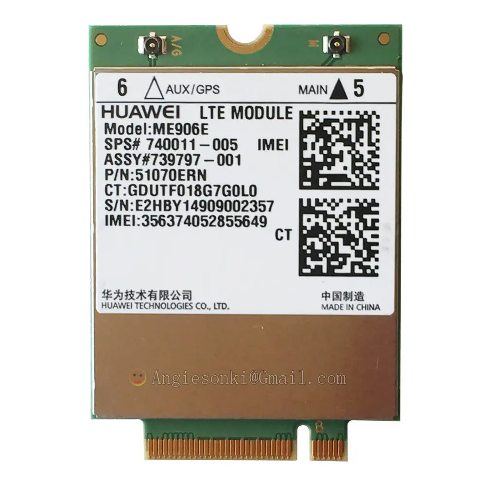 Разблокировка HUAWEI ME906E NGFF LTE/HSPA+ FDD+ GPRS/EDGE 4G модуль WWAN карта 704031-001/740011-005/790198-001 для hp lt4112
