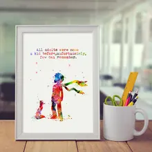 All Adults Were Once A Kid Before Wall Art Print The Little Prince Nursery Decorative Quotes Wall Art Print Wall Decor Z207 once were warriors