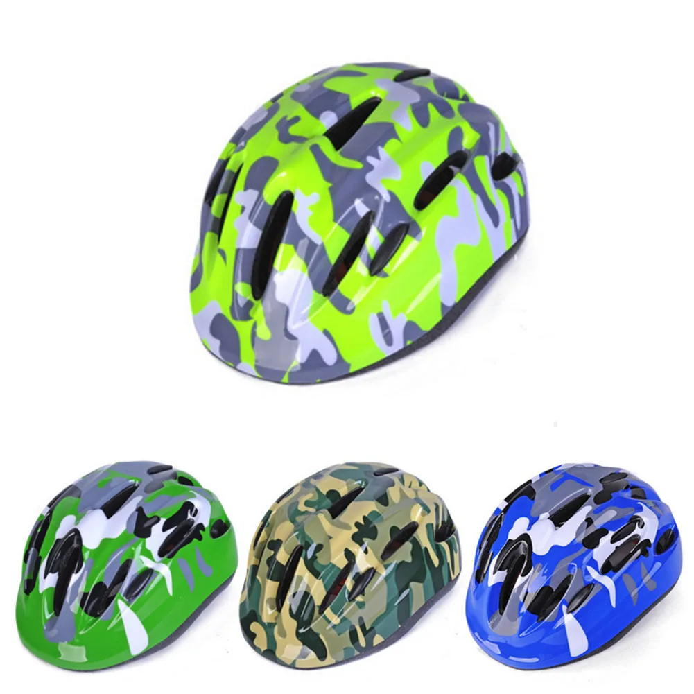 

Children Mountain Bicycle Bike Helmet Safety Cycling Sliding Plate Kids Helmet Fluorescent Green Army Green Camouflage Helmet