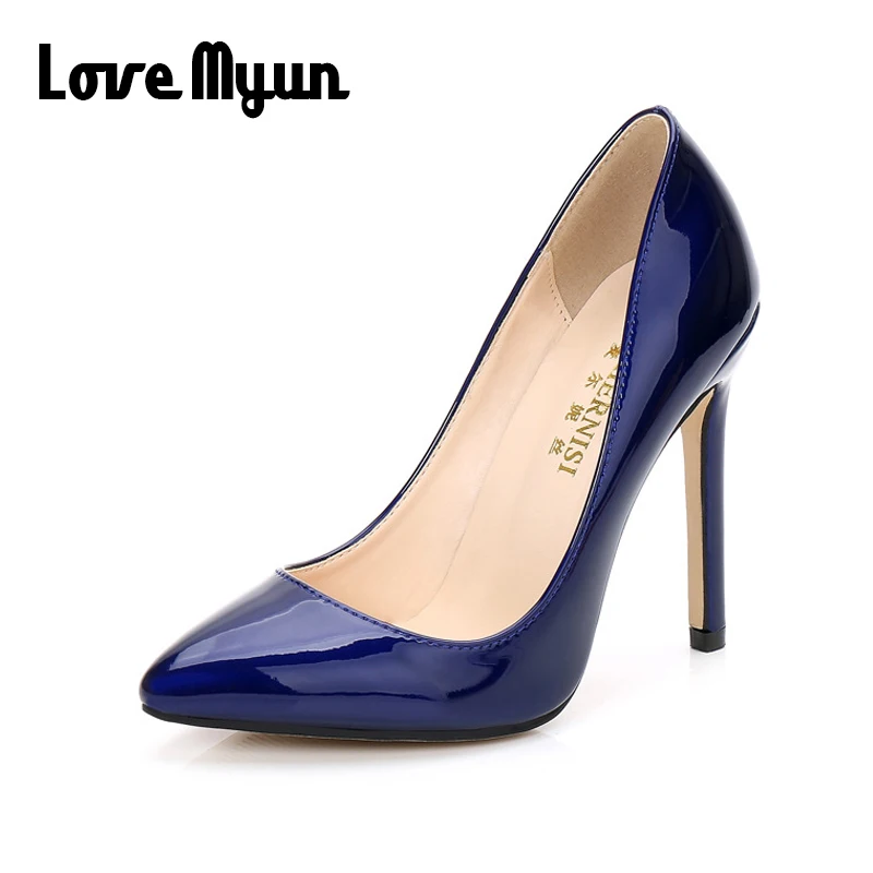 2019 Spring Autumn Fashion Luxury Wedding OL Party Shoes Women Pumps Sexy Comfortable High Heels Shoes 11cm Big size 46 B11-44
