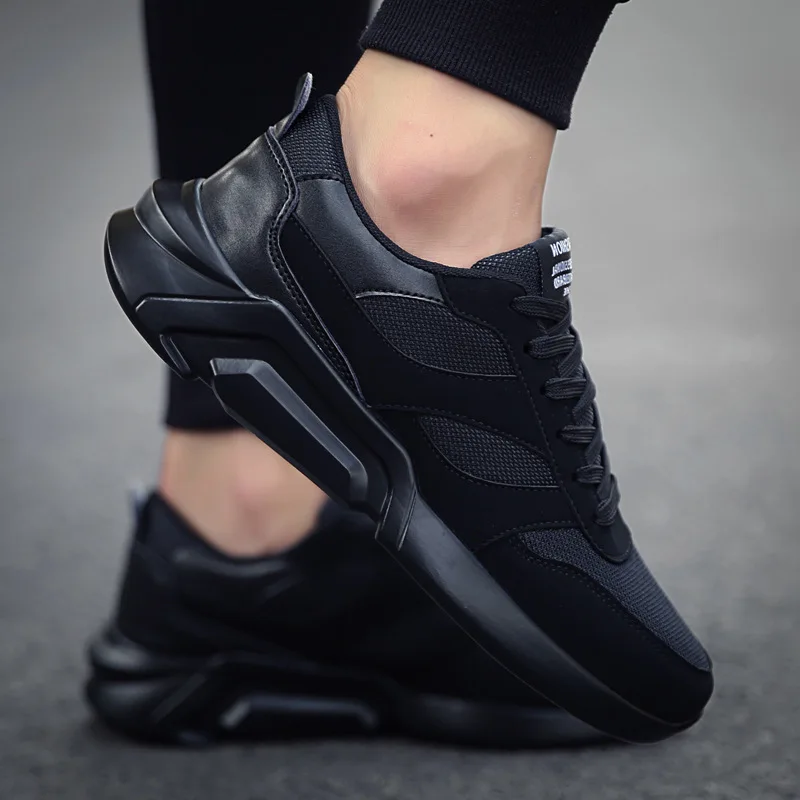 

Black Male Man Outdoors Fashion Breathable And Comfortable Men Shoes Hot Selling Men Casual Shoes
