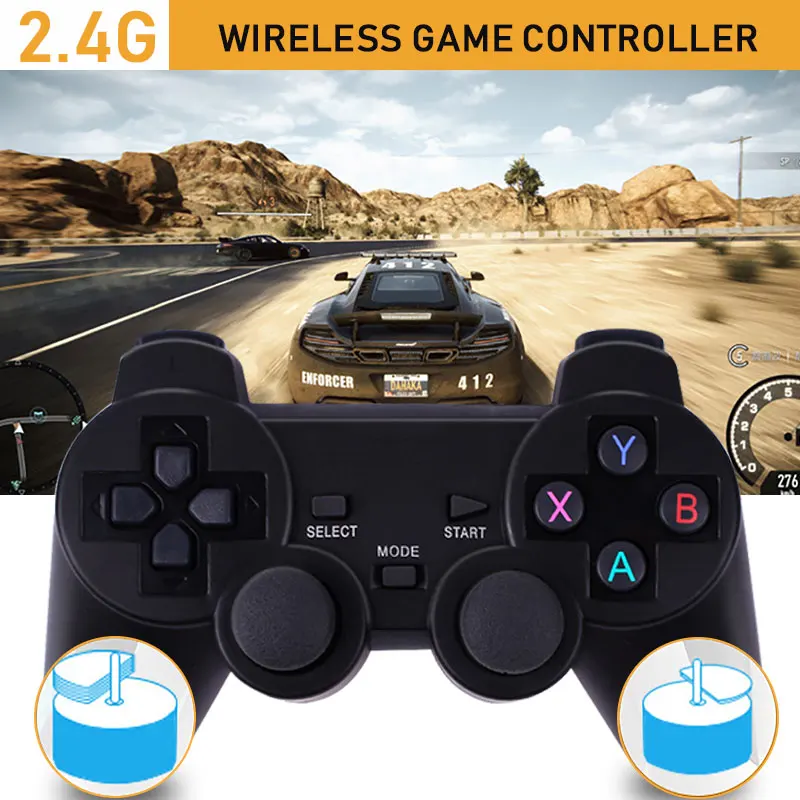 2 4G беспроводной геймпад для Android PC PS3 TV Box джойстик пульт дистанционного