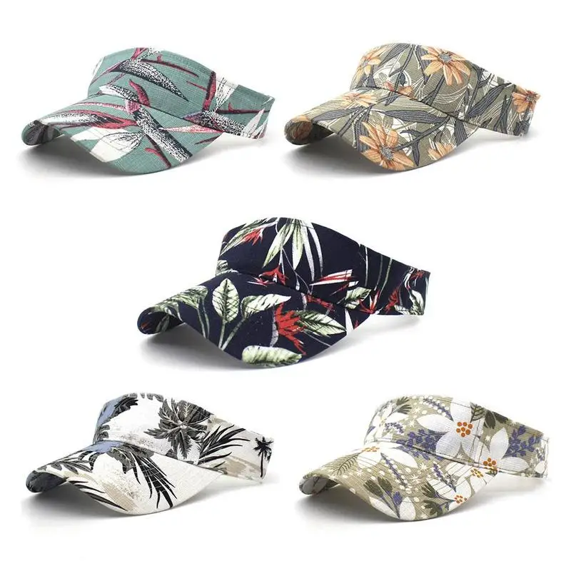 

Printed Empty Top Hat Ladies Summer Sun Hat Cap Quick-drying Sun Hat Outdoor Sports Baseball Cap Female Beach Hat Visor Cap