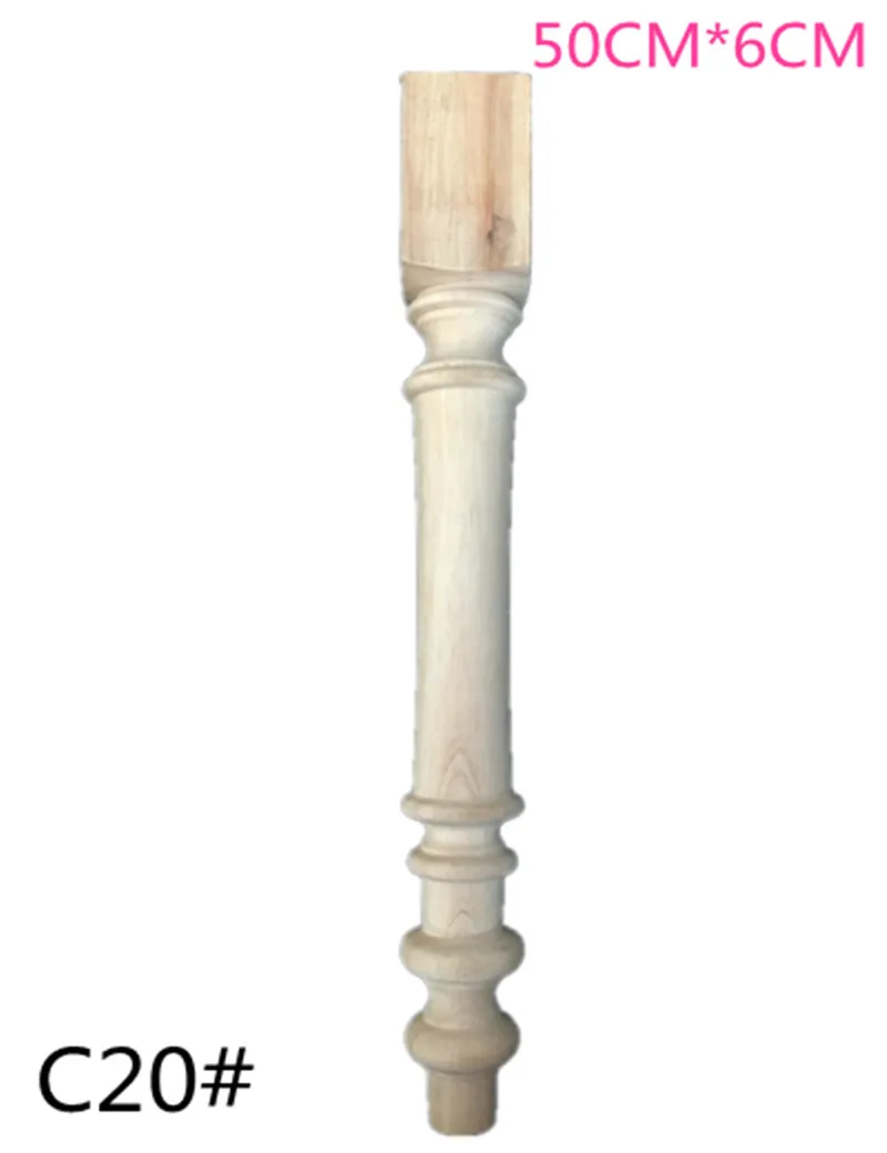

Wood Carved Furniture leg feet foot 4 Pieces/lot 50CM*6CM European Style Solid TV Cabinet Seat feet foot