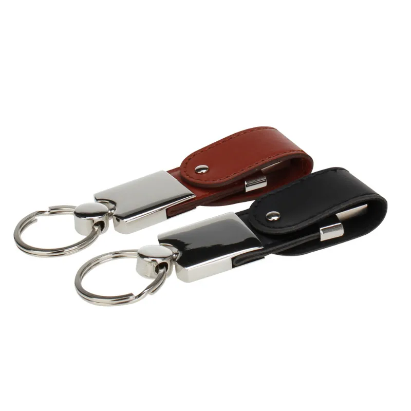 

Pen Drive Metal Keychain Leather USB Flash Drive 32GB 64GB 128GB U Disk 4GB 8GB 16GB Pendrive Usb2.0 Memoria Usb Free Print LOGO