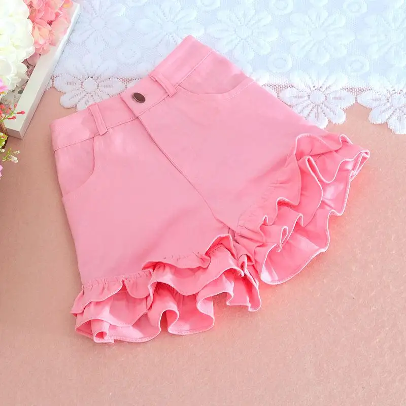 Harajuku Kawaii Mid летние женские шорты новые гофрированные сексуальные шорты для танцев эластичные милые розовые женские короткие красочные шорты - Цвет: Белый