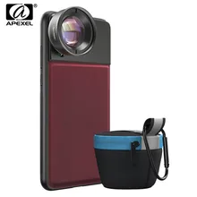 APEXEL Pro Серия 50 мм макрообъектив 10x Супер Макро телефон объективы с 17 мм резьба чехол для iPhone X xs max huawei P20