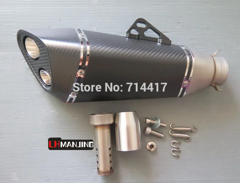 universal Carbon Fiber Motorcycle Exhaust muffler for ZX 10R ZRX1100
