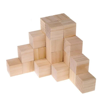 

40Pcs 1.5inch Natural Solid Wood Square Blocks Wood Cubes Wood Cube Blocks for Puzzle Making, Crafts, and DIY Projects