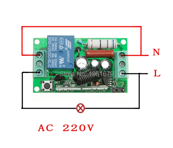 AC 220 V 10 A 1 канал RF беспроводной пульт дистанционного управления 4 шт. приемник и 4 шт. передатчик 315 МГц или 433 МГц