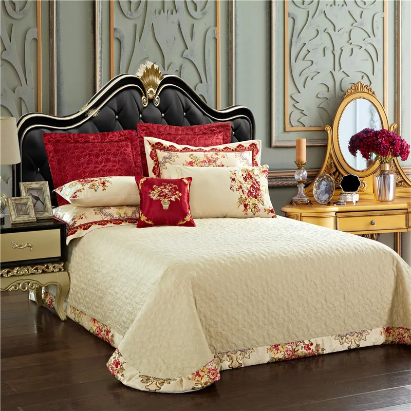 Flash Deal New 4/6/9Pcs Luxury wedding Bedding set Stain Jacquard Cotton Double King Queen size Bedspread set Duvet cover Pillowcases 4 Flash Deal New 4/6/9Pcs Luxury wedding Bedding set Stain Jacquard Cotton Double King Queen size Bedspread set Duvet cover Pillowcases 4