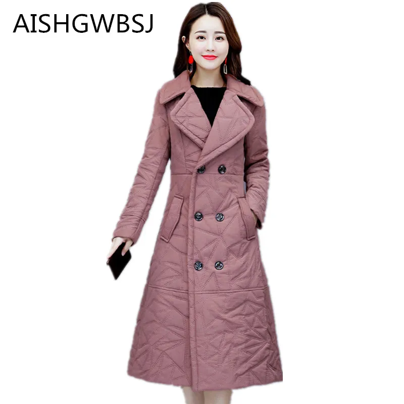 Mode Femmes Costume Chaud Veste Long Tempérament gray Dans pink Paragraphe 2018 Mince Black Épais Manteau Genou Col D'hiver Coton Nouveau Le blue gray Tq416 red De 5nxnUqTwv7
