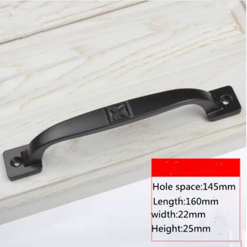150mm handles Современный простой матовый черный разворачивай и собирай ручки мебели черный кухонный шкаф cupborad нажимные дверные ручки DIY ручки для ящиков - Цвет: 150mm handles