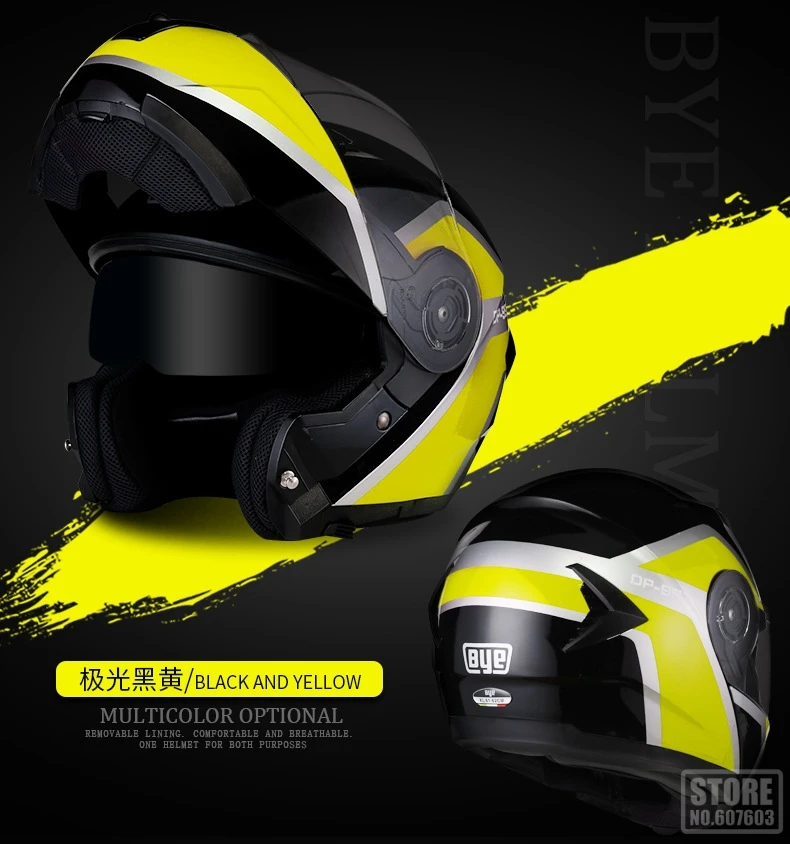 BYE мотоциклетный шлем полное лицо для верховой езды Байкер модульный мотоциклетный Мотокросс флип-ап шлемы Capacete Casco DOT