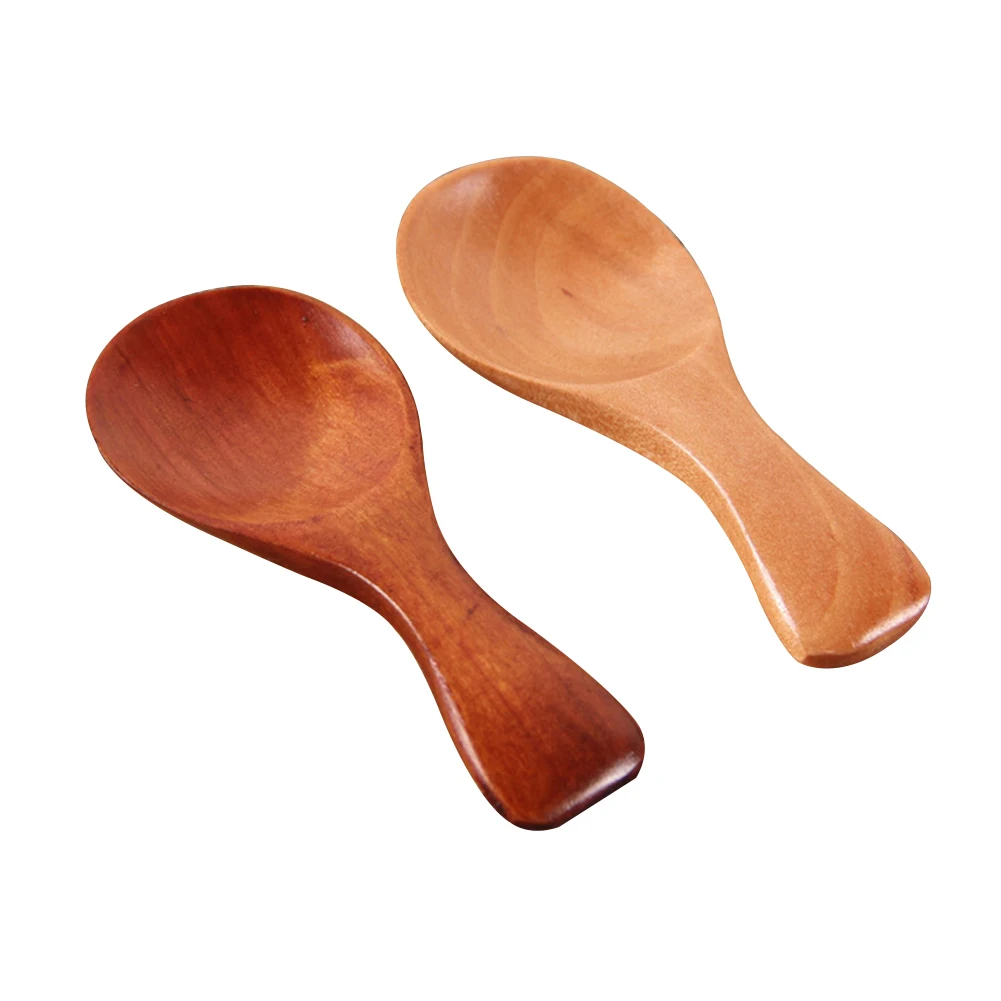 Buy Small Wood Spoon Short Brown Wooden Salt Spoon for