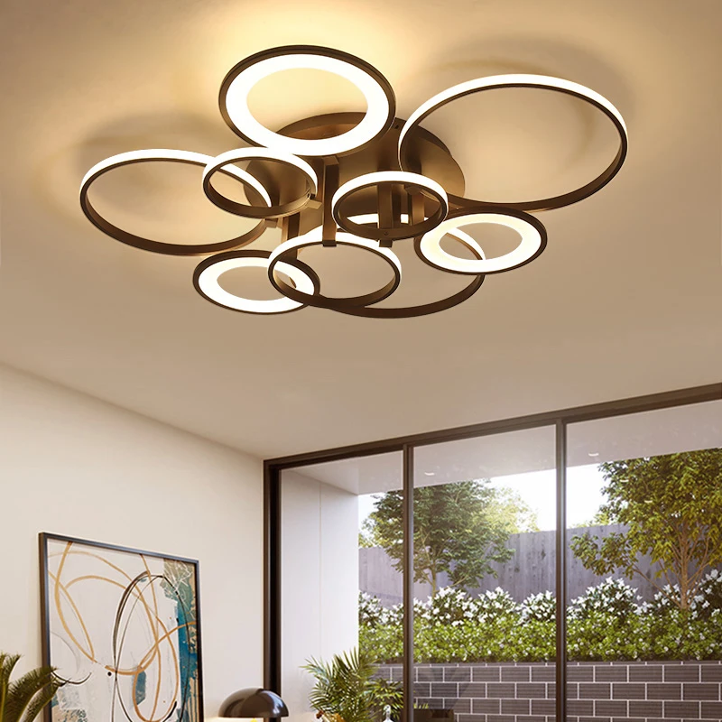 

Aluminum Wave led Ceiling Chandelier For Living room Bedroom lampara de techo led moderna Lustre Modern LED Chandelier Lighting