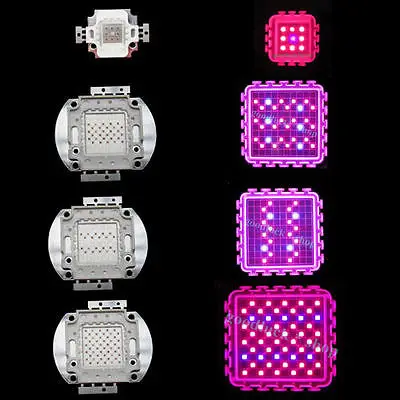 

High Power 10w 20w 30W 50w 100w LED Grow Light Chip 4 : 1 Red 660nm Blue 445nm for Aqua, Plant Grow LED Chip Diodes