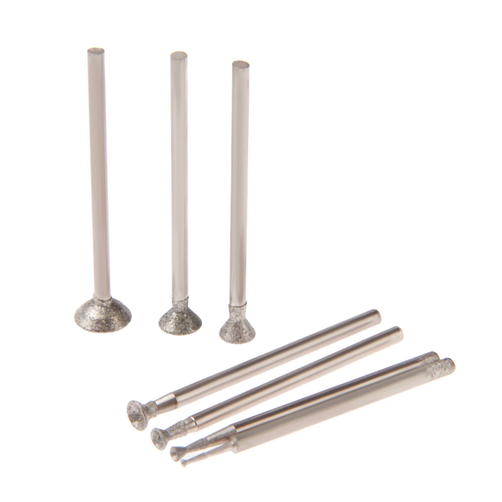 DRELD 7Pcs 1-8mm Diamond Grinding Head Mounted Points 2.35mm Shank Spherical Concave Jade Carving Burrs for Dremel Rotary Tool DRELD 7Pcs 1-8mm Diamond Grinding Head Mounted Points 2.35mm Shank Spherical Concave Jade Carving Burrs for Dremel Rotary Tool