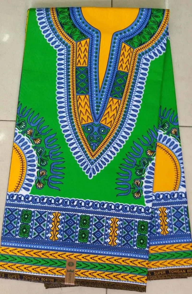 

NEW green printed African dashiki style wax fabric Nigerian wax cotton fabric material for sewing beautiful skirt