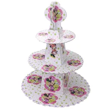 1 комплект, Минни Маус, украшение на день рождения, картонное для кексов, подставка для детского душа, вечерние подставка для пирожных, мультфильм, торт, десерт, конфеты, бар