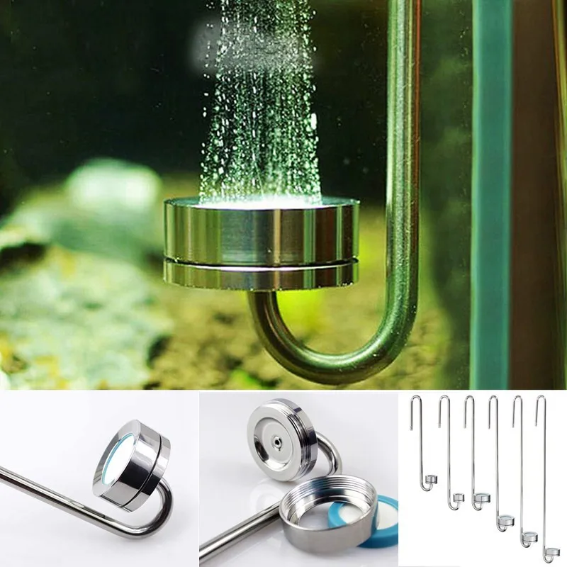 

Aquarium Ultra Thin Stainless Steel CO2 Diffuser 25cm 30cm 35cm 40cm To Select Excellent CO2 Dissolve Rate ADA Style Diffuser