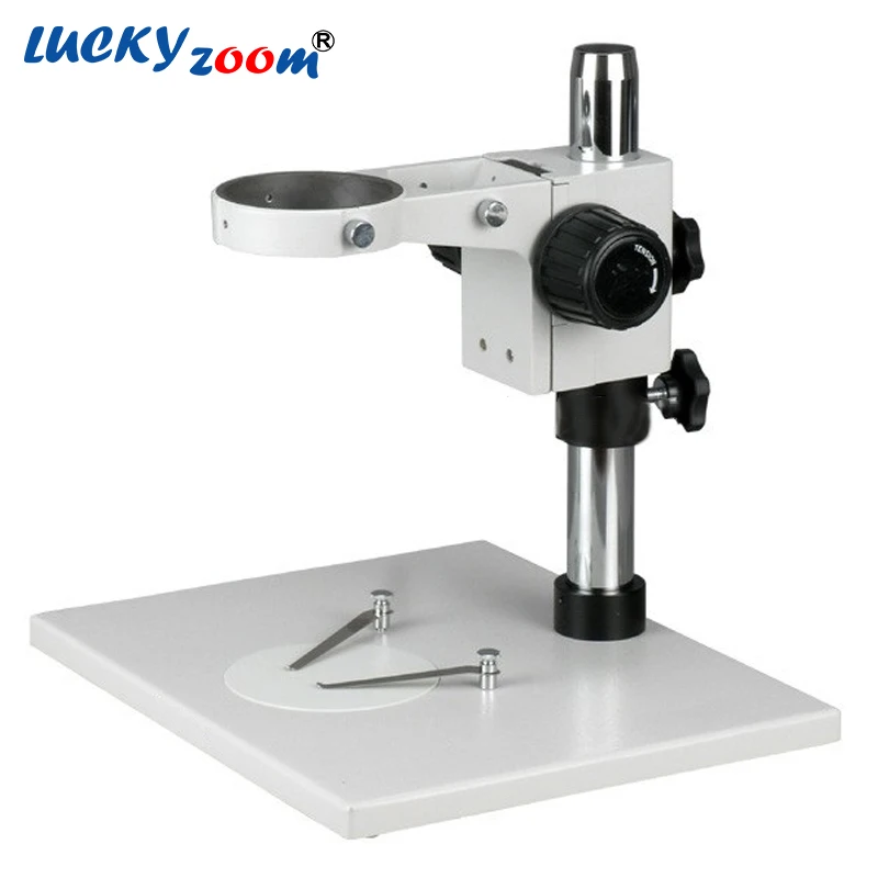 Lucky Zoom большой стерео тринокулярный микроскоп Stage настольная подставка микроскоп Arm 76 мм для бинокль Тринокулярный Microscopio