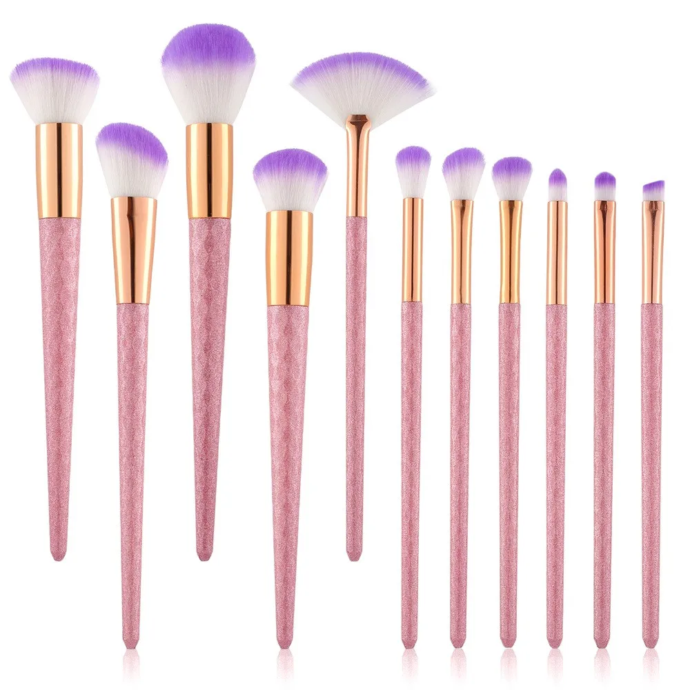 

11Pcs Professional Cosmetic Makeup Brush Set Eyeshadow Foundation Blush Brushes makeup brush set foundation brush W10