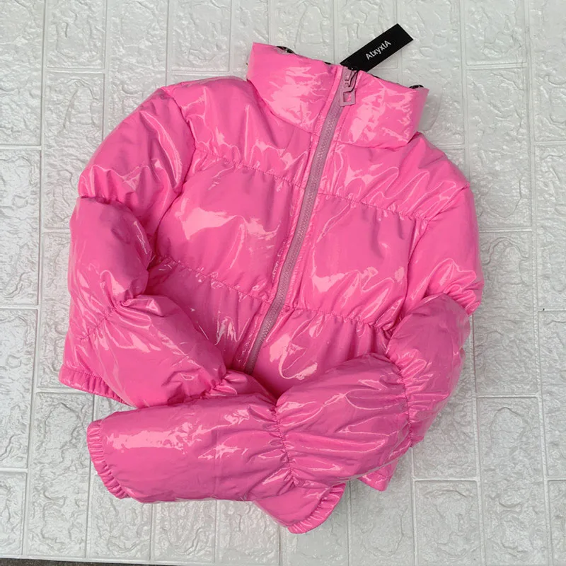 hot pink bubble coat