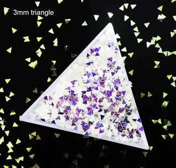 

50g/pack,3mm Round/2mm Triangle/3mm Triangle/Star Sequins,Blue Purple Colors Shining Slices 3D Nail Art Glitters Paillettes