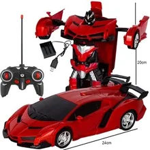 Gesture Sensing Remote Control Robot One Button Transformation Car Kids Toy Gift YJS Dropship one robot