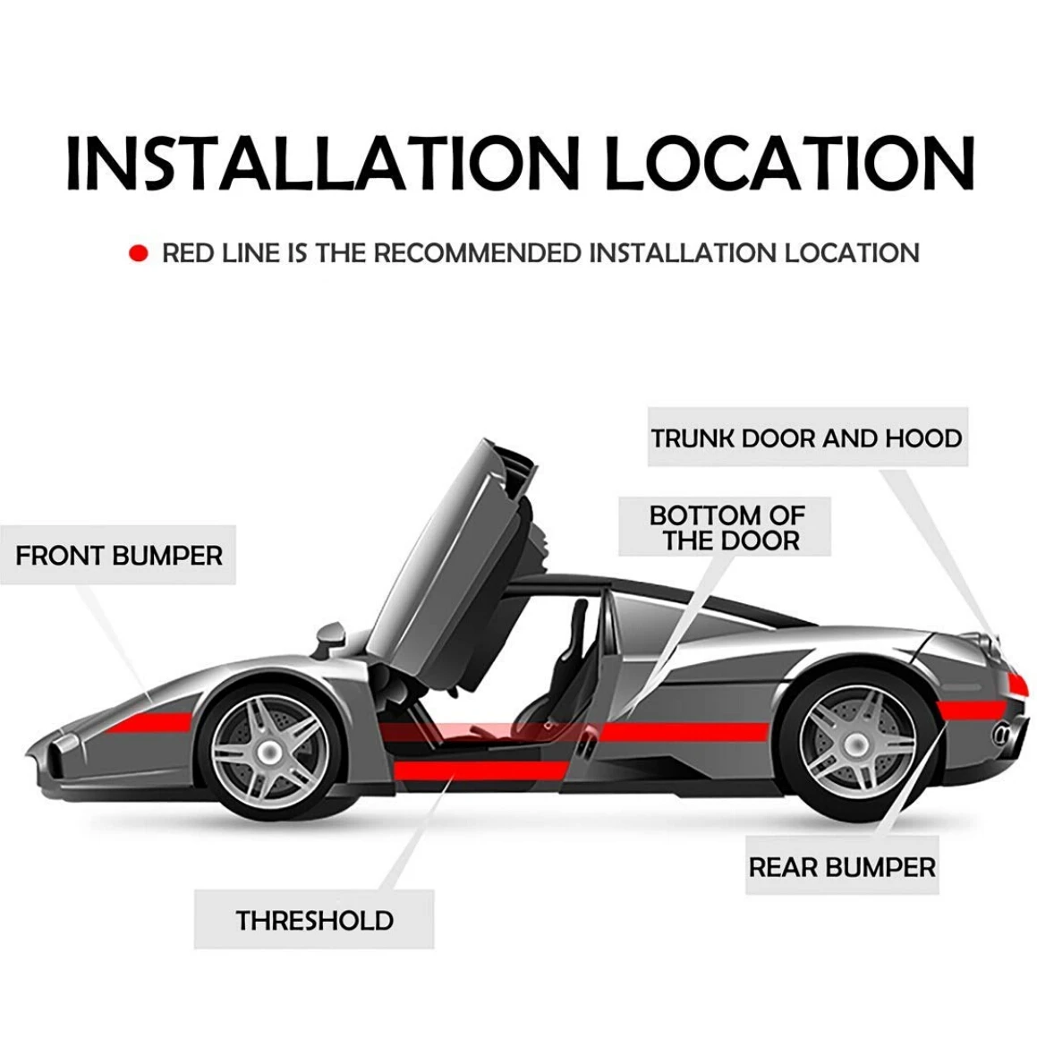 DIY Защита порога для fiat stilo mini cooper volkswagen golf 4 seat altea renault laguna 2 chevrolet cruze