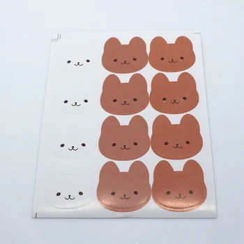 

2.8*2.8cm 1500Pcs/ Lot Rabbit Paper Sealing Sticker DIY Gifts Lollipop Chocolate Baking Cake Self Adhesive Stickers Event Label