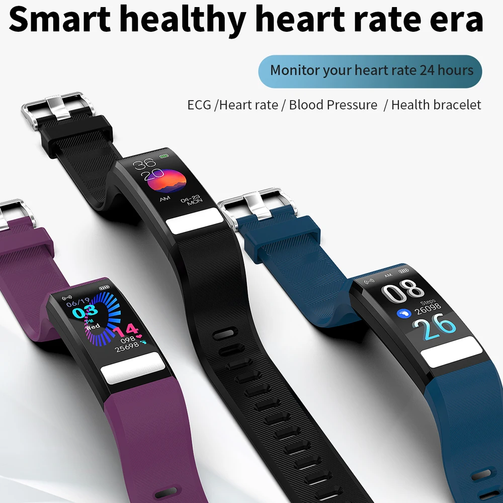 ECG + Heart Rate + Blood Pressure Smart Bracelet Sleep Monitor IP67 Waterproof Smart Band Sport Activity Fitness Wristbands Men ECG + Heart Rate + Blood Pressure Smart Bracelet Sleep Monitor IP67 Waterproof Smart Band Sport Activity Fitness Wristbands Men