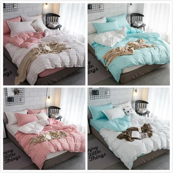 

3/4 pcs Bedding Set Quilt Duvet Cover Sheet Pillowcase Adult Kids Child Bed Linens Single Full Double Queen King Size Bedspreads