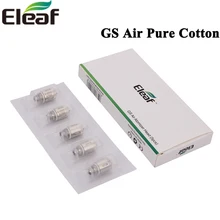 50 шт./лот eleaf GS Air Чистый хлопок катушка головка 0.75ohm 1.2ohm E Замена сигарет катушки для GS Air 2 распылитель Vape