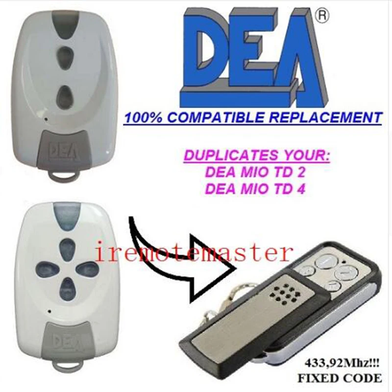 

DEA MIO TD 2/4 replacement remote free shipping
