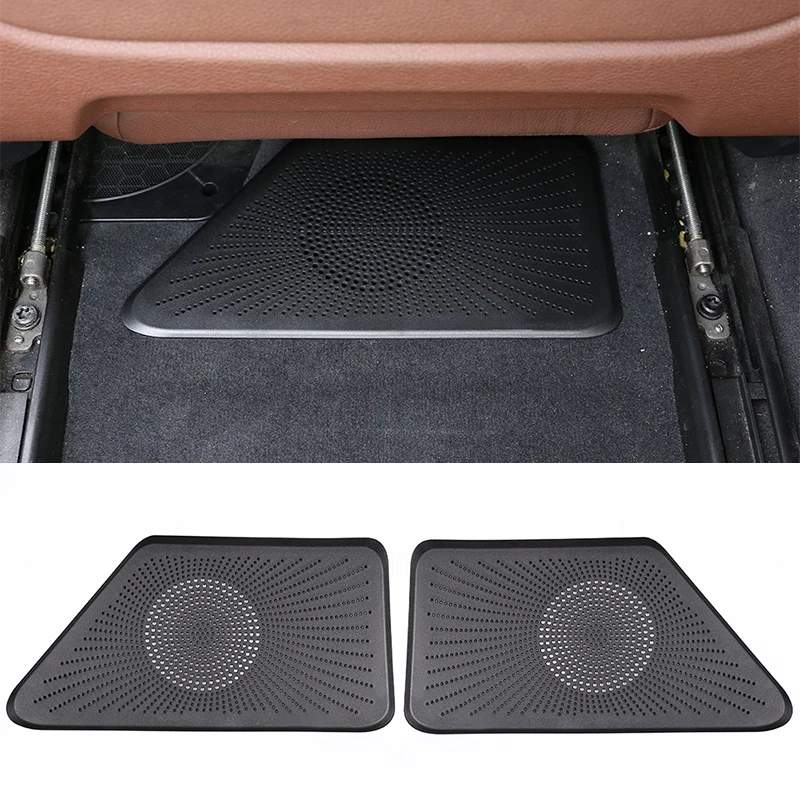cheap 2pcs ABS Black Car Seat Outlet Air Outlet Vent Protect Cover Trim for BMW 5 Series F10 2014 2017 Accessories