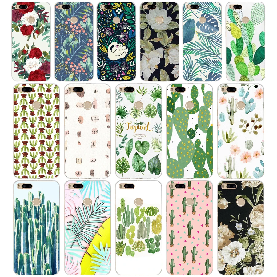 

22G cactus cactus Design For Xiaomi Mi A1 Case Fundas Coque Case mi 5x Cover Soft Silicone TPU Bags Shell