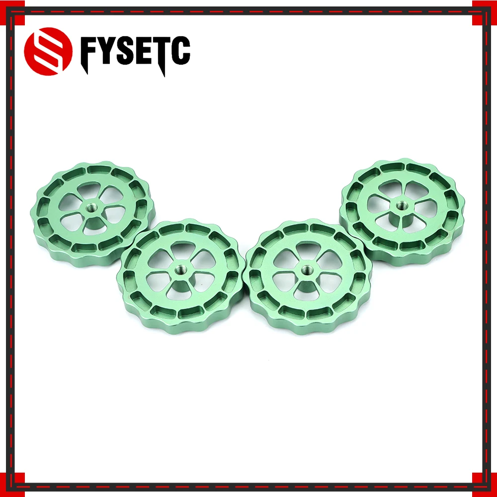 1 قطعة 3D طابعة أجزاء الأخضر كبيرة اليد تويست التسوية الجوز جميع المعادن ل TEVO تورنادو 3D طابعة النهائي مقبض مستوي M5 موضوع