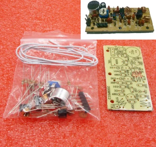 

DC 1.5V-9V FM Wireless Microphone DIY Kit DIY Parts For Electronic Learning Kits 80MHz-108MHz Free Shipping