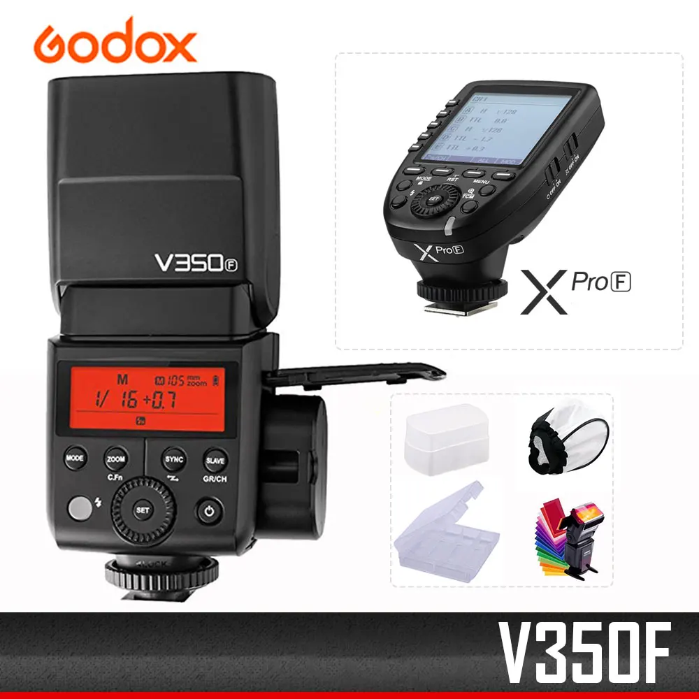Godox V350F TTL 2.4G Camera Flash with Built-in Rechargeable 7.2V/2000mAh Li-ion Batter Xpro-O Trigger for For Fuji | Электроника
